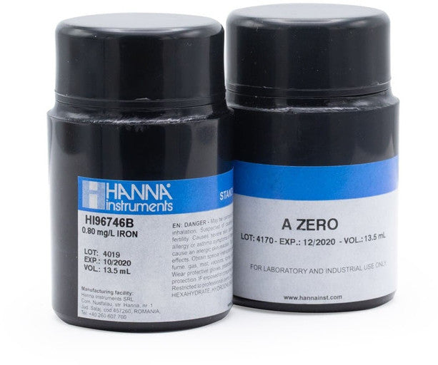 HI-96746-11 CalCheck standards for Iron LR, 0.0 and 0.800 ppm