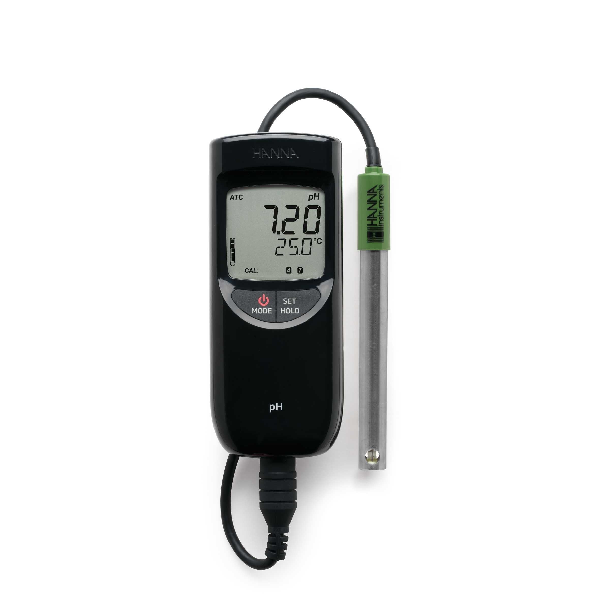 HI-991001 Extended Range pH Meter with pH electrode & °C sensor