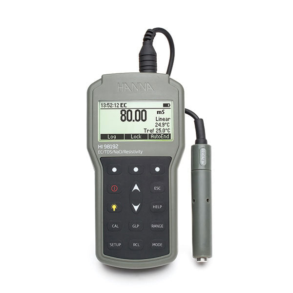HI-98192 Professional Waterproof EC/TDS/Resistivity/Salinity Meter