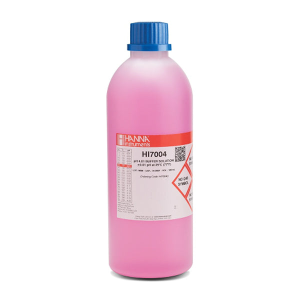HI-7004C Red coloured Buffer solution 4.01 pH Value @25°C, 500 mL