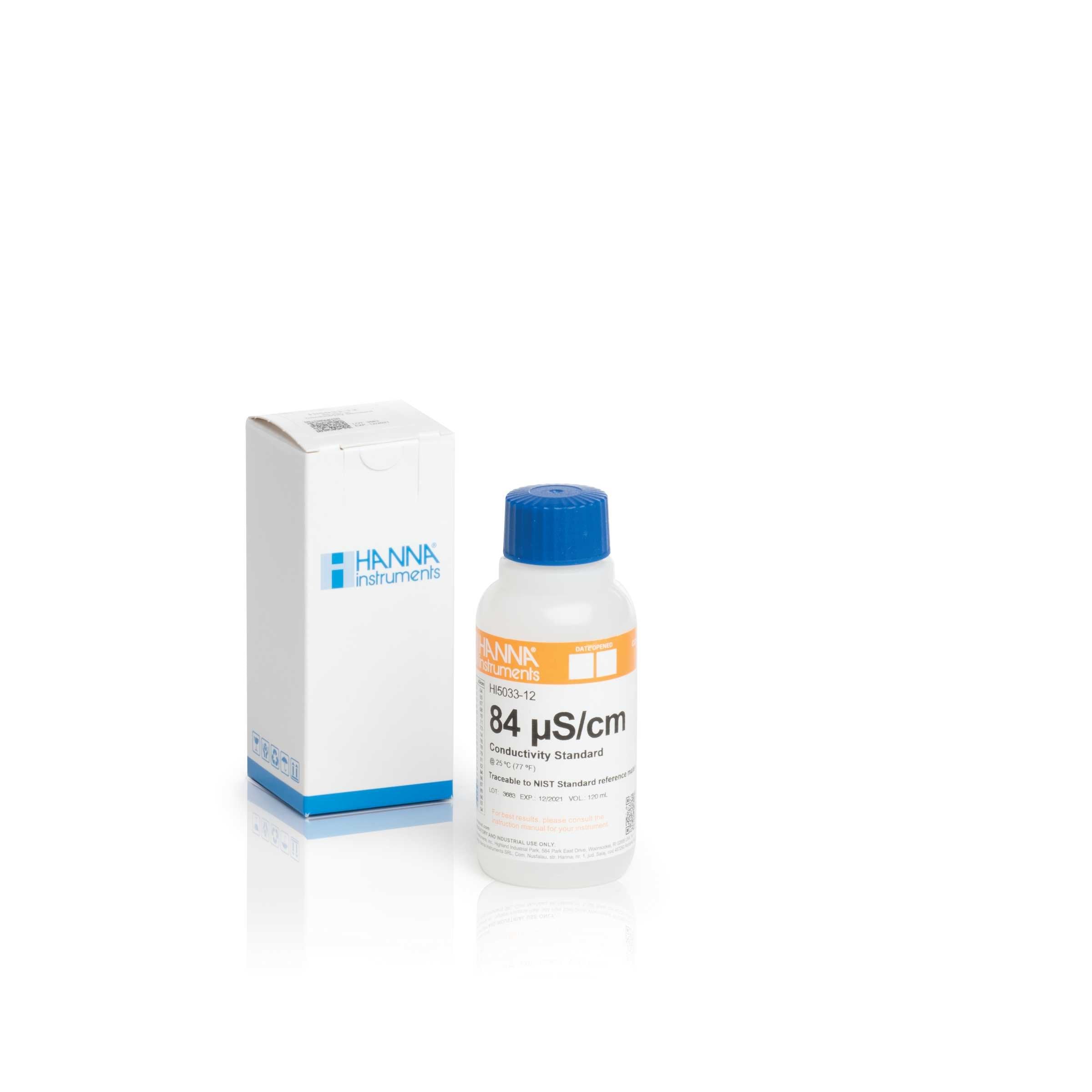 HI-5033-12 Conductivity Standard 84 uS/cm, 120ml bottle