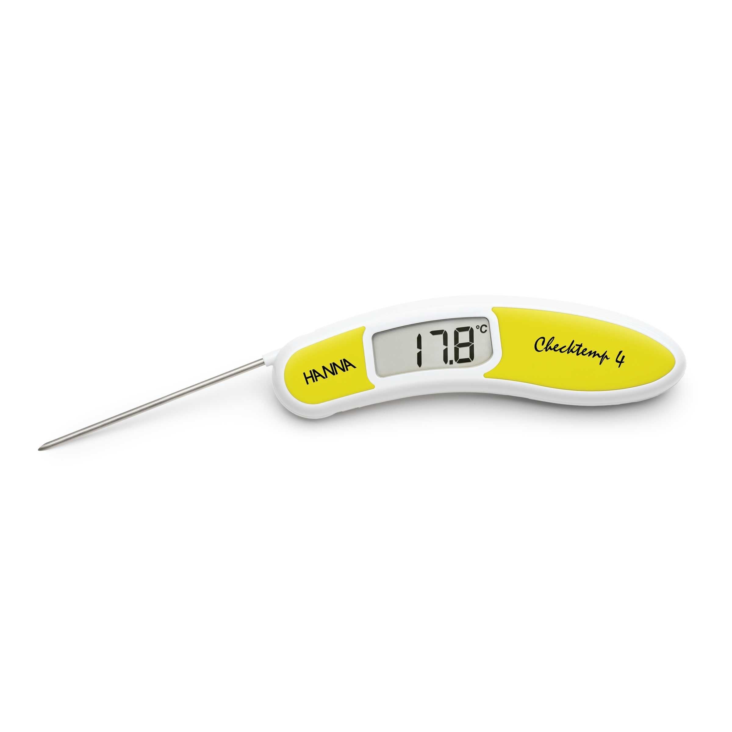 HI-151-3 Checktemp4® Gul hopfällbar termometer med hög noggrannhet