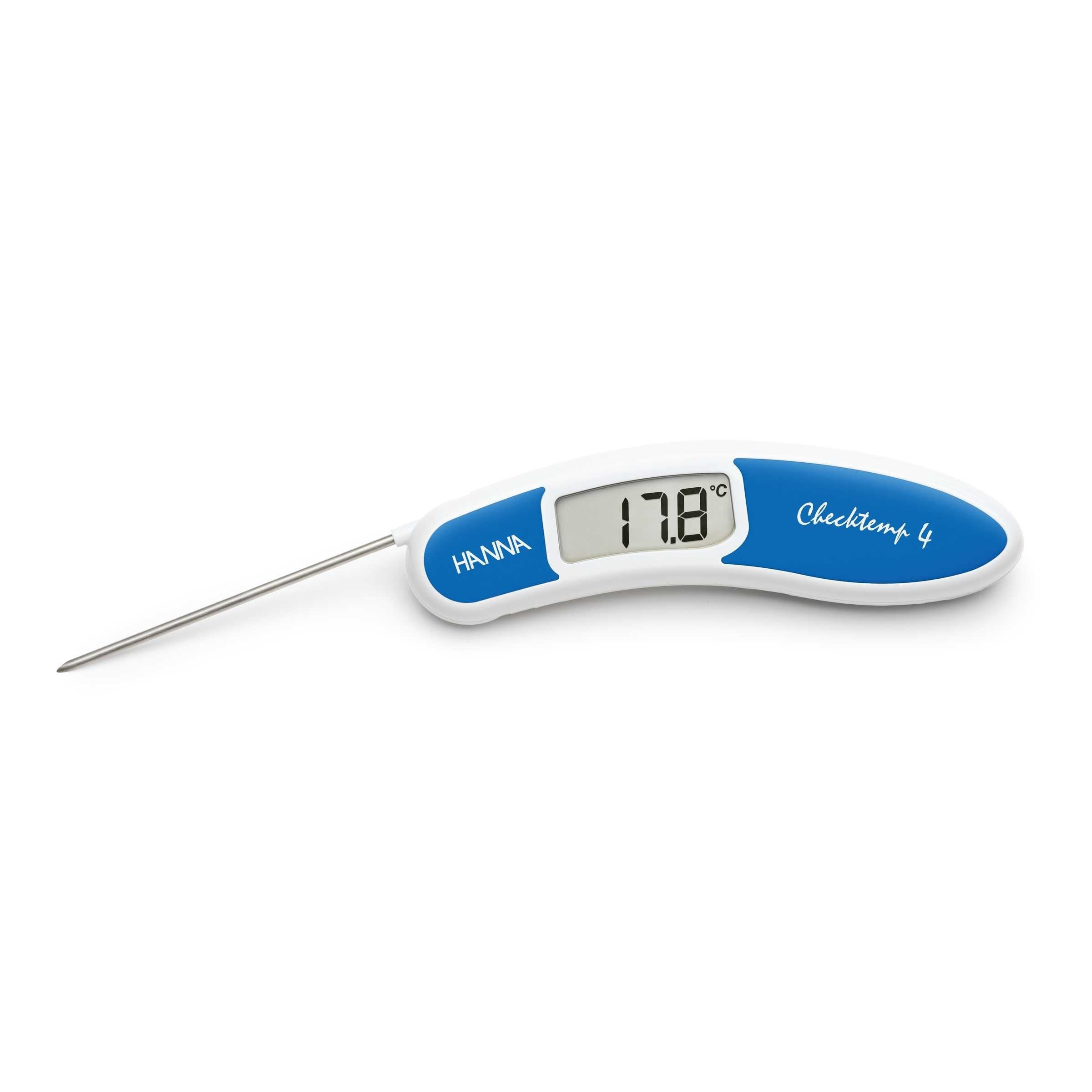 HI-151-2 Checktemp4® Blå hopfällbar termometer med hög noggrannhet