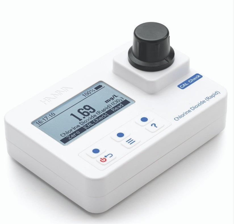 HI-97779 Bärbar fotometer för klordioxid: Område 0,00 till 2,00 mg/L (ppm)