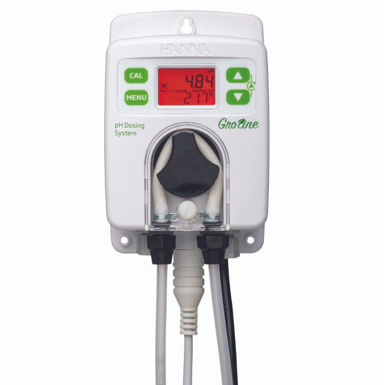 HI-981412-10 GroLine pH-doseringssystem med HI-10063 pH-sond och monteringssats för inbyggda enheter
