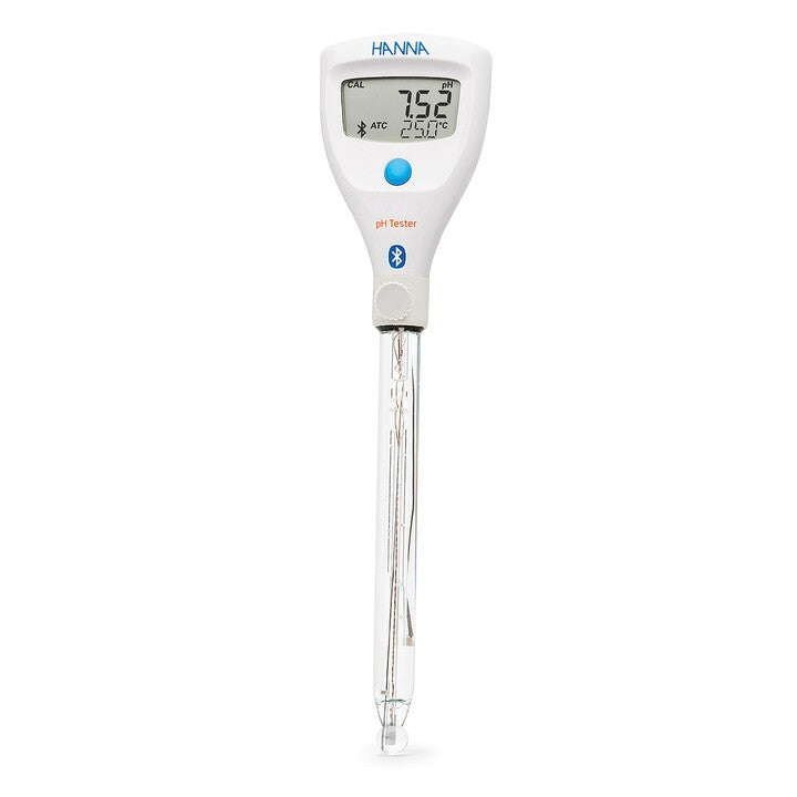 HI-9810402 HALO2 Wireless Refillable pH Tester for Lab with built-in general purpose electrode