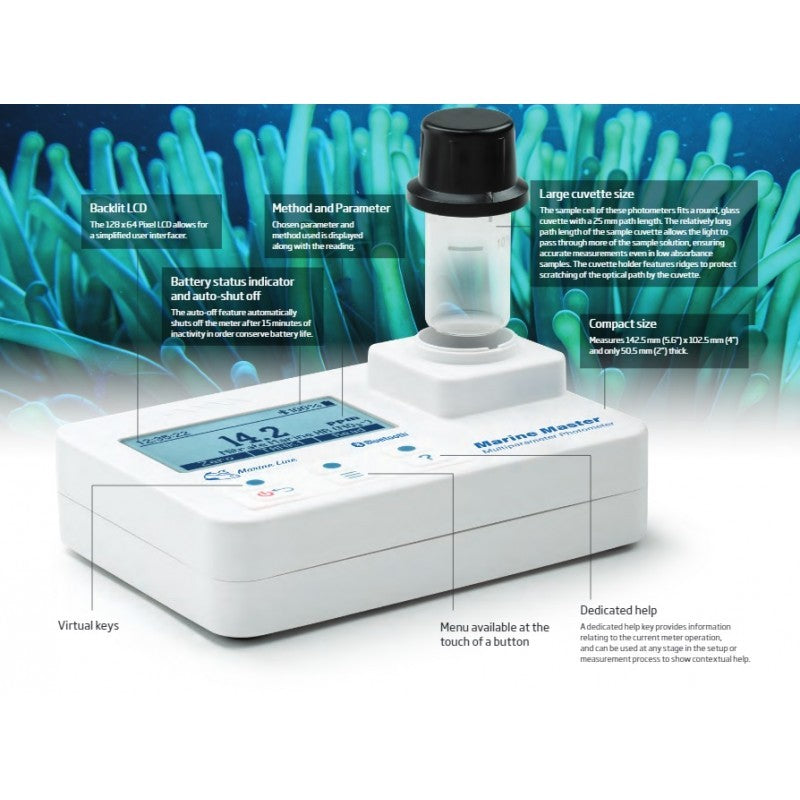 HI-97115 MARINE MASTER VANDTÆT TRÅDLØS MULTIPARAMETERFOTOMETER