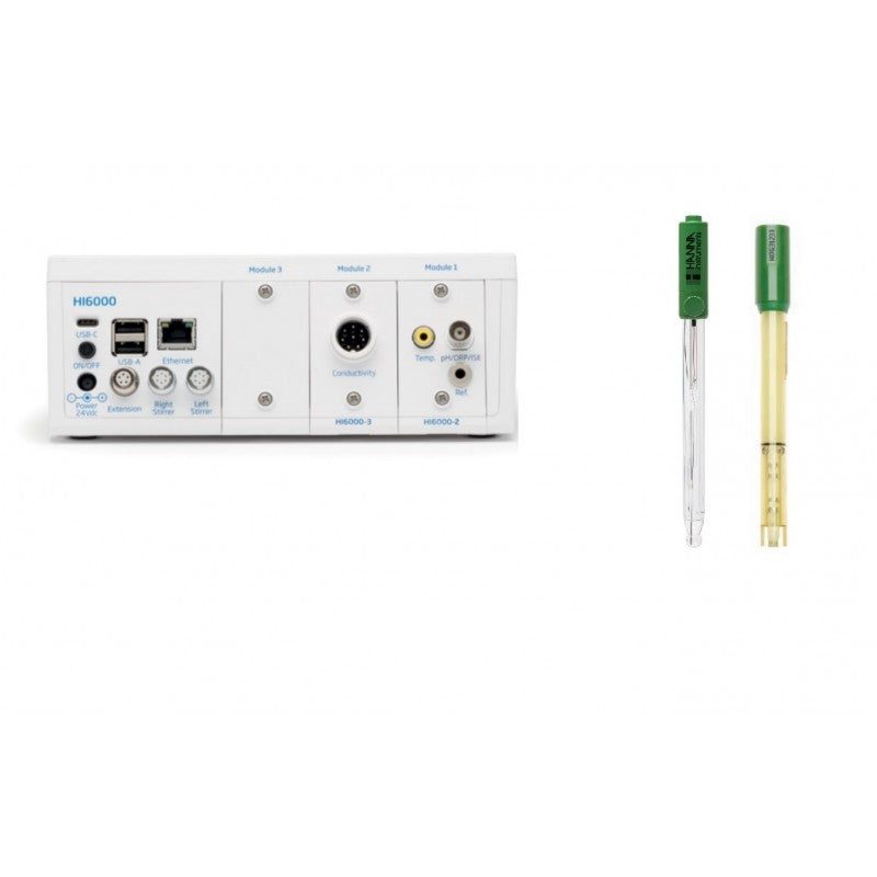 Benchtop System HI-6522 pH/ORP/ISE + EC Multiparameter Modular Benchtop System kit ...