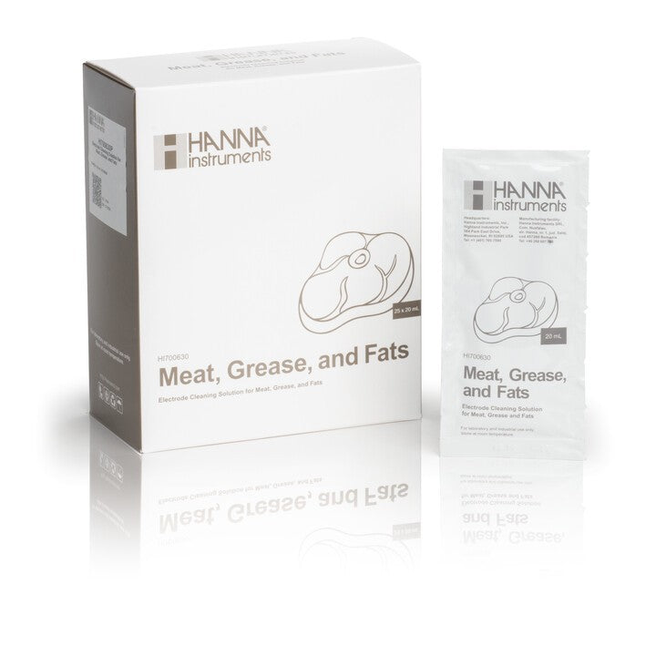 HI-700630P Syrarengöringslösning för köttfett och -fett, 25 x 20 ml påsar