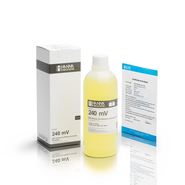 HI-7021M ORP test solution, 240mV, 230 mL bottle
