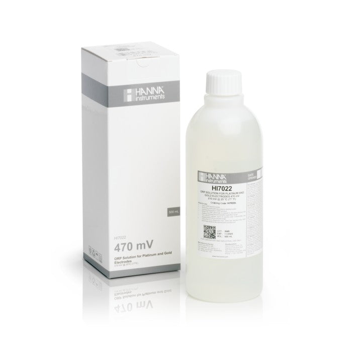 HI-7022L ORP test solution, 470mV, 500 mL bottle
