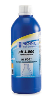 HI-6001 pH 1.000 Millesimal bufferopløsning (±0,002 pH), 500 ml