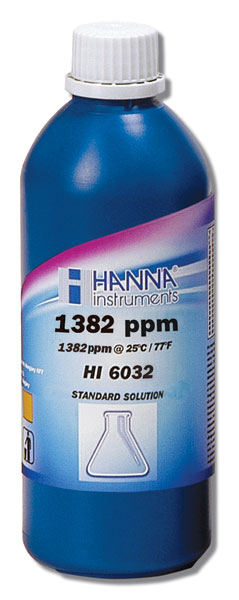 HI-6032 1382 ppm (mg/L) TDS Solution, 500 mL Bottle, Certified