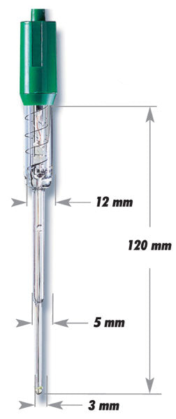 HI-1083B pH-elektrod för små provstorlekar