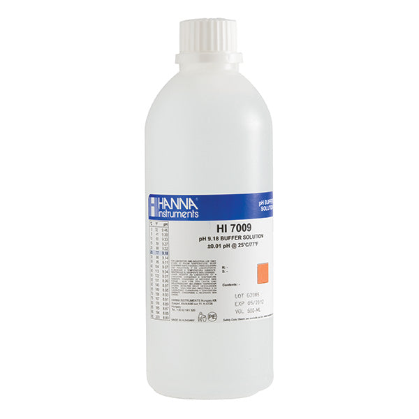 HI-7009L pH 9,18 bufferopløsning, 500 ml flaske