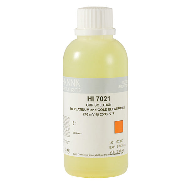 HI-7021M ORP test solution, 240mV, 230 mL bottle