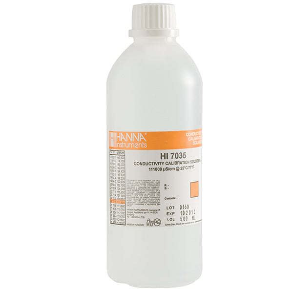 HI-7035L 111800 uS/cm konduktivitetslösning, 500 ml flaska