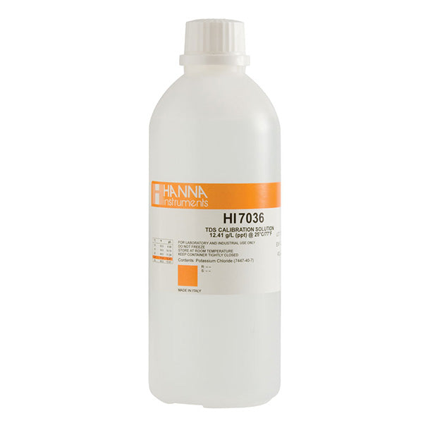 HI-7036L 12.41 mg/L TDS Calibration Solution, 500 mL bottle