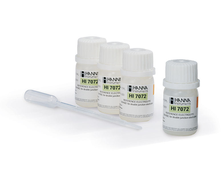 HI-7072 Electrolyte Solution for Double Junction Electrodes, 1M KNO3  4 x 30mL Bottles
