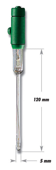 HI-1330B Genopfyldelig pH Semi-mikro Elektrode i Glashus
