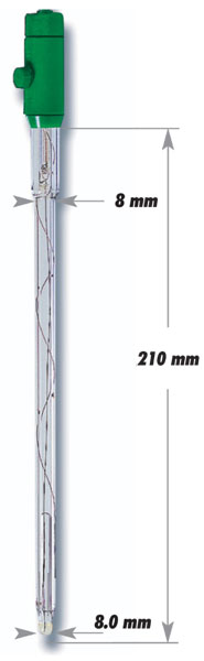 HI-1331B pH Electrode ideal for Long Neck Flasks